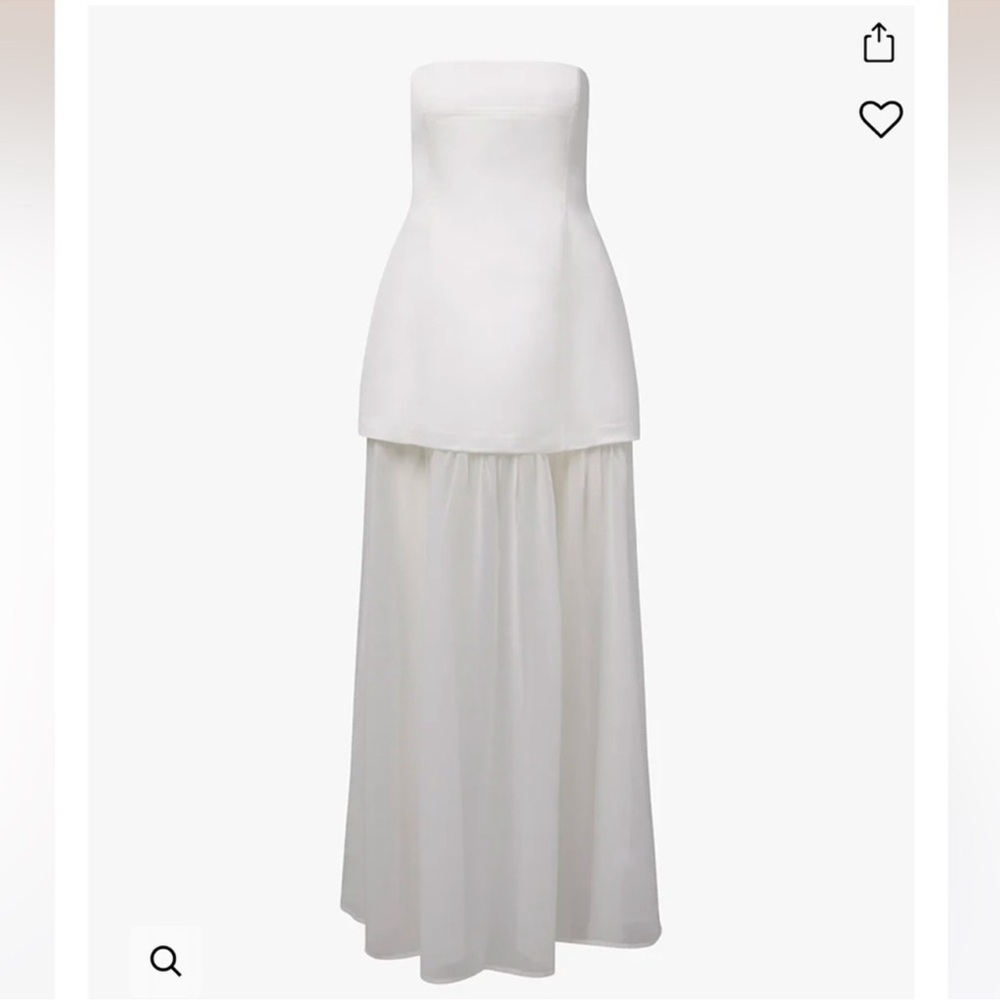 WeWoreWhat White Strapless Maxi Dress